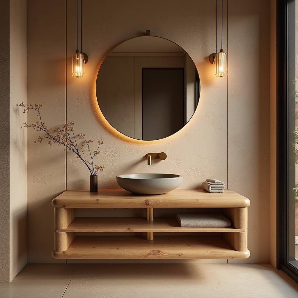 warm neutral bathroom ideas 18