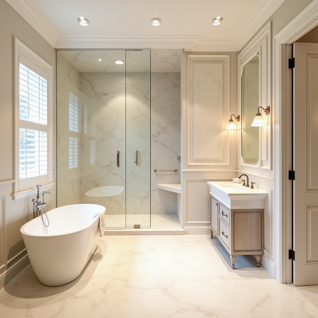 warm neutral bathroom ideas 23
