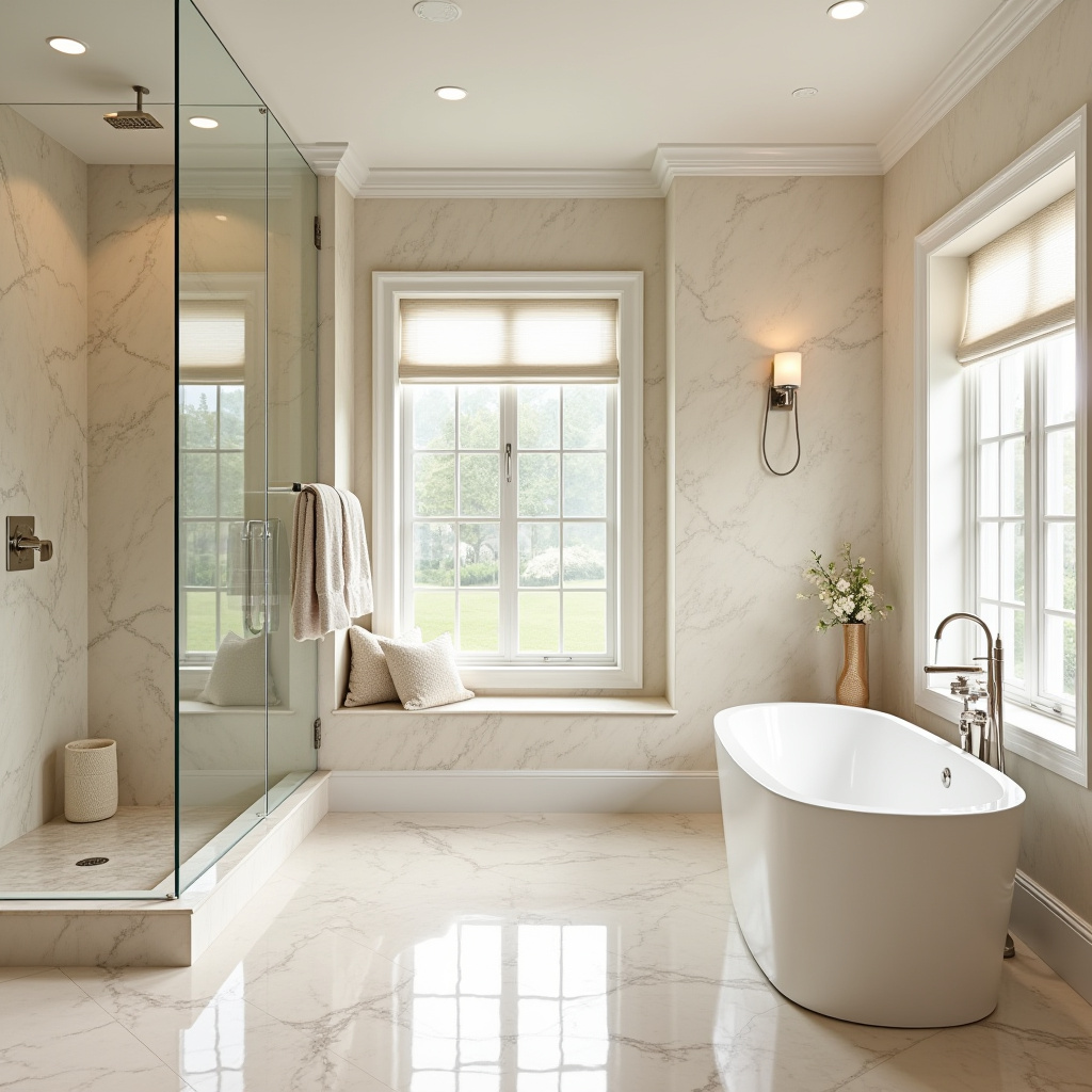 warm neutral bathroom ideas 24