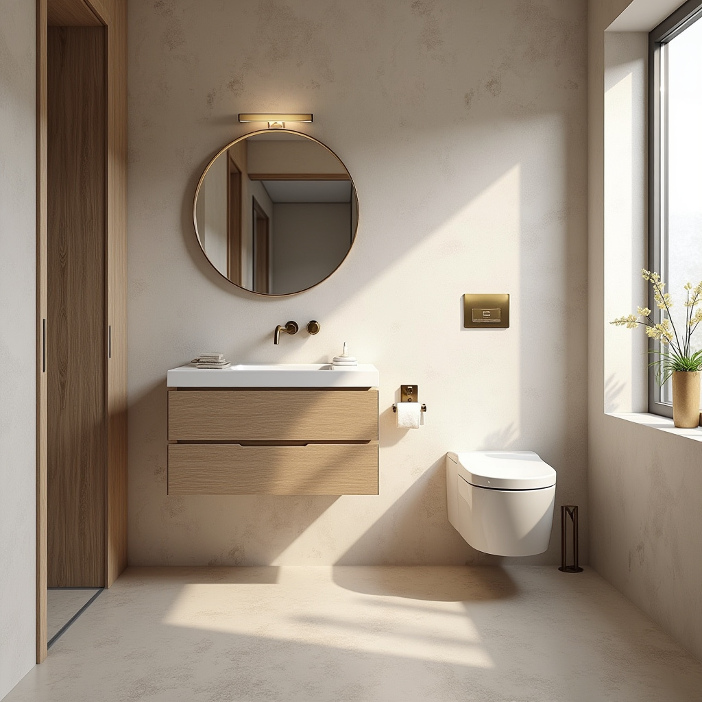 warm neutral bathroom ideas 25