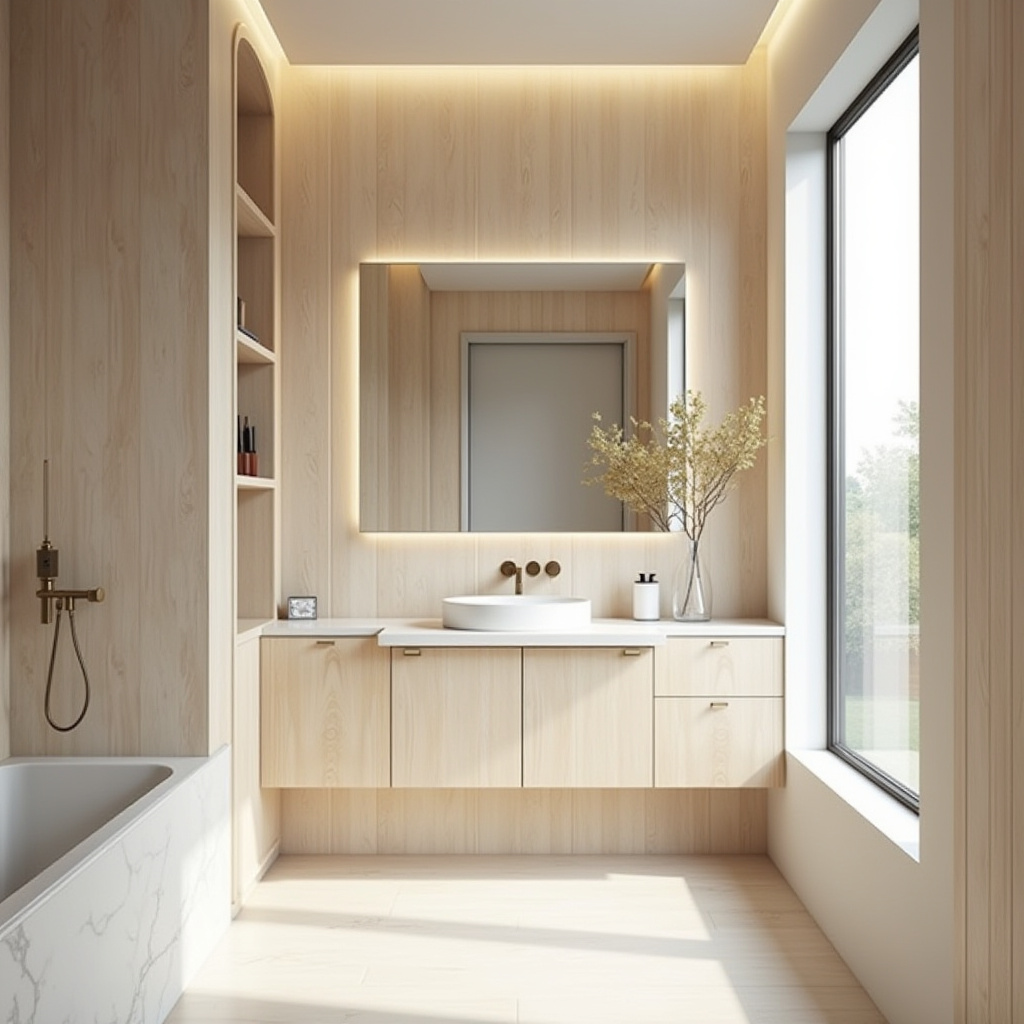 warm neutral bathroom ideas 28