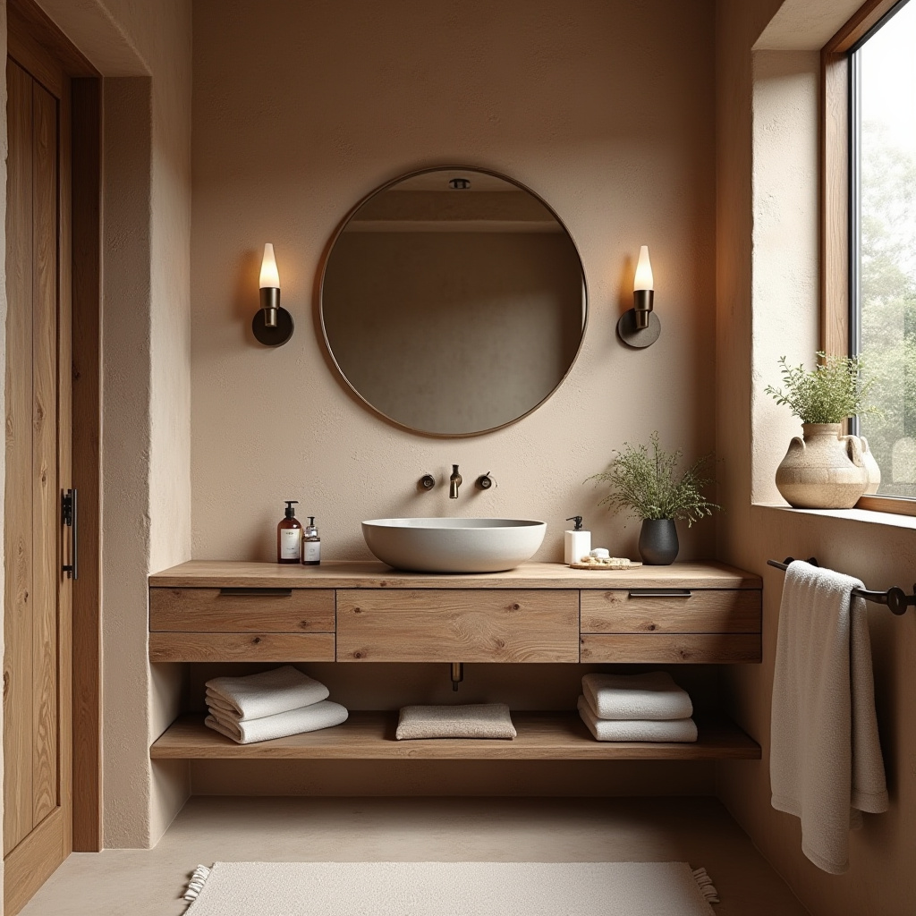 warm neutral bathroom ideas 30