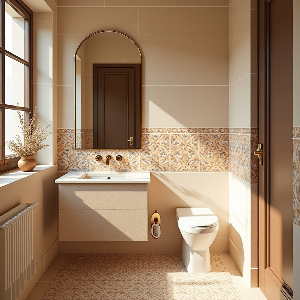 warm neutral bathroom ideas 31