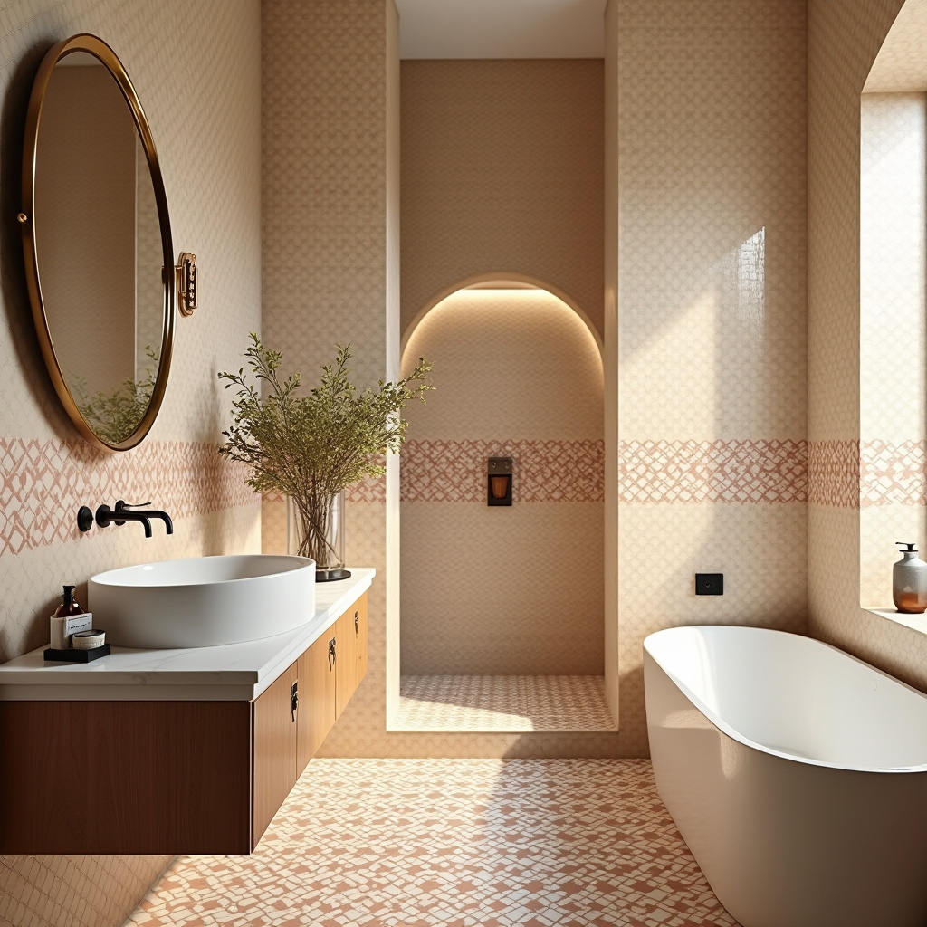 warm neutral bathroom ideas 32