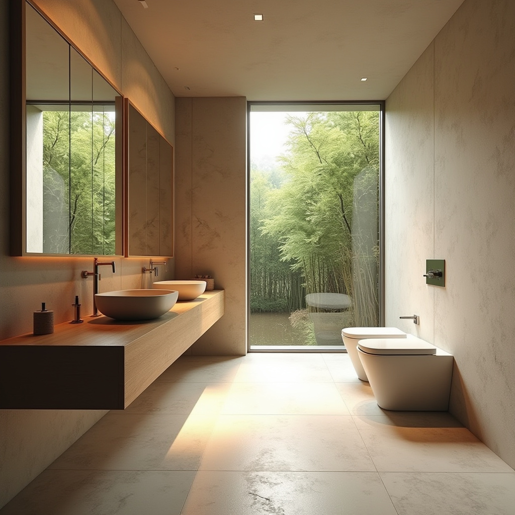 warm neutral bathroom ideas 33