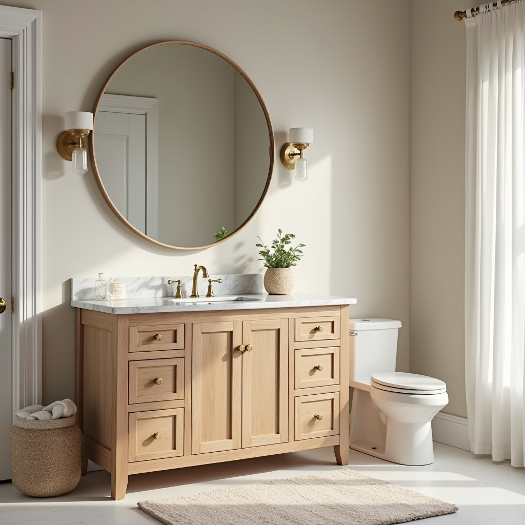 warm neutral bathroom ideas 36