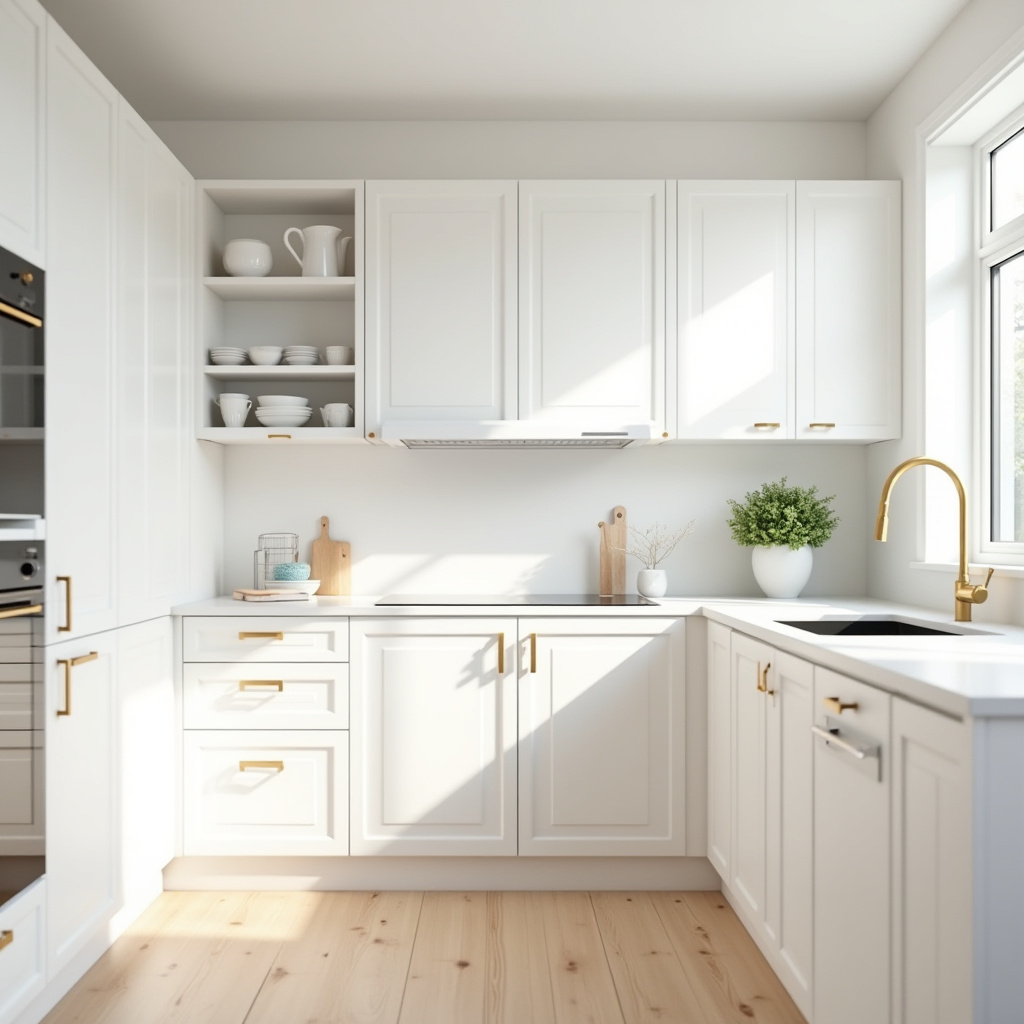 white and gold kitchen ideas 10
