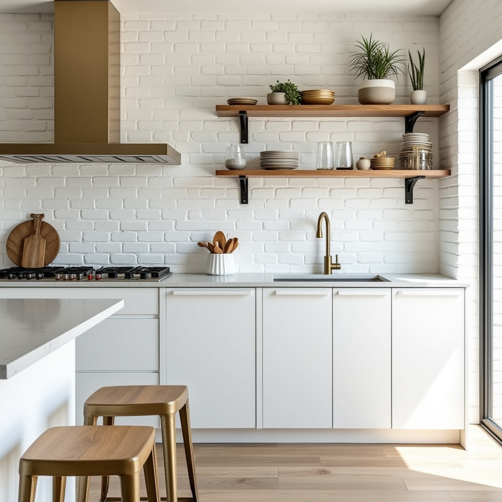 white and gold kitchen ideas 14