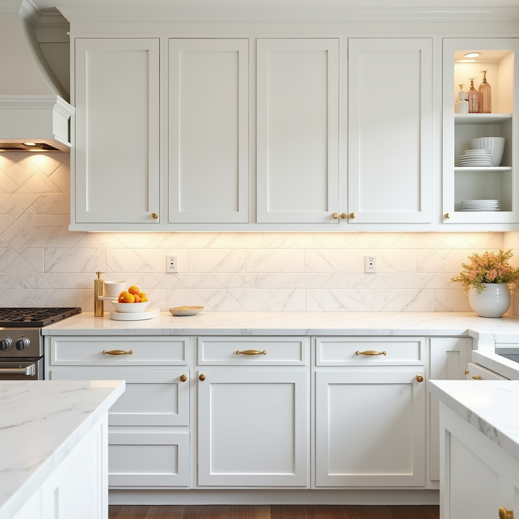 white and gold kitchen ideas 16