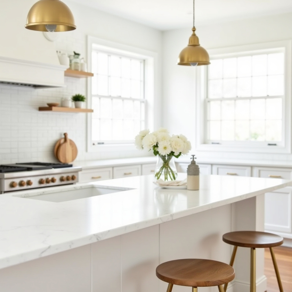 white and gold kitchen ideas 20