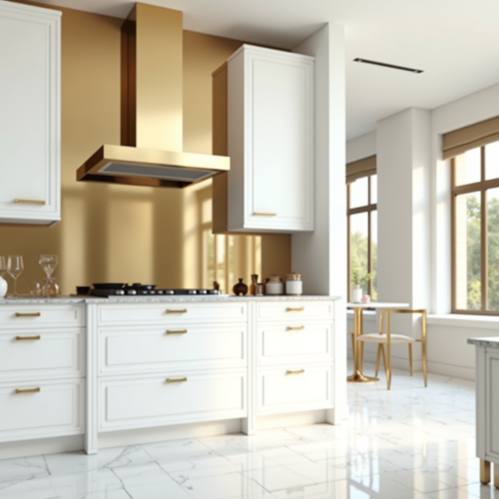 white and gold kitchen ideas 21