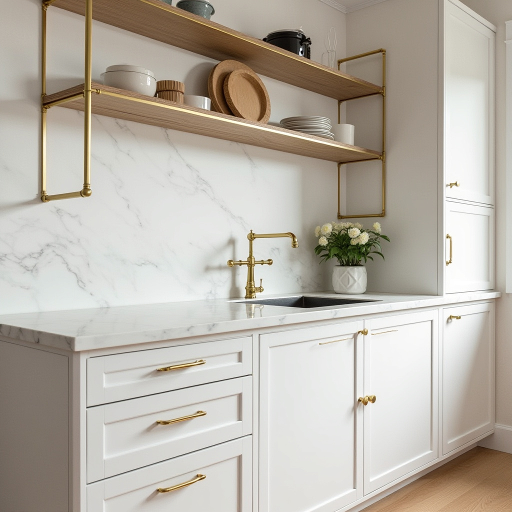 white and gold kitchen ideas 23