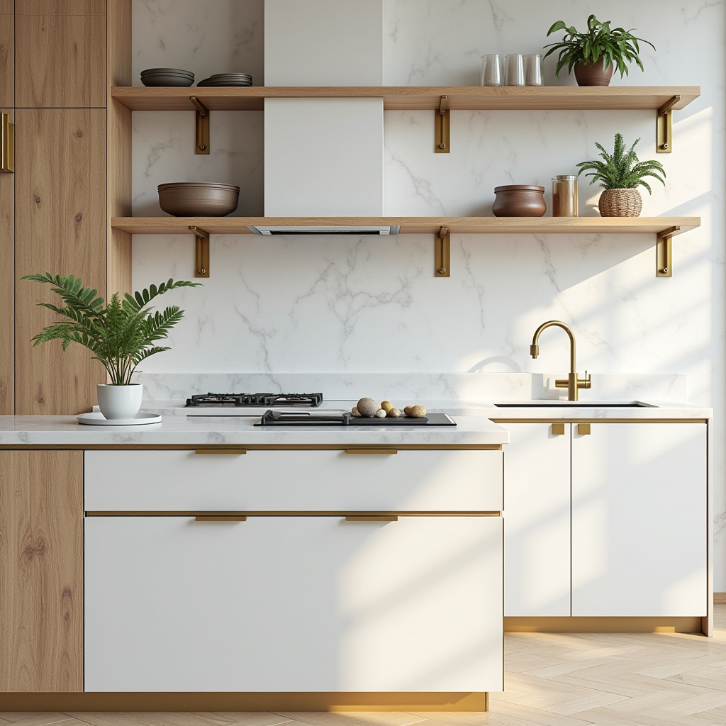white and gold kitchen ideas 24