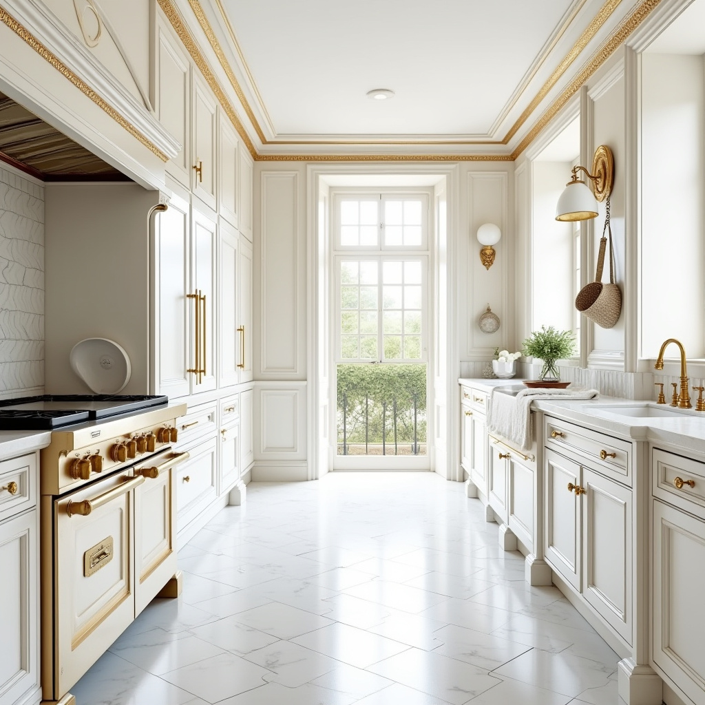 white and gold kitchen ideas 26
