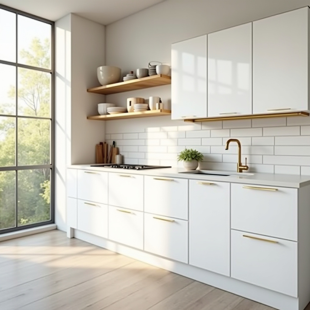 white and gold kitchen ideas 3