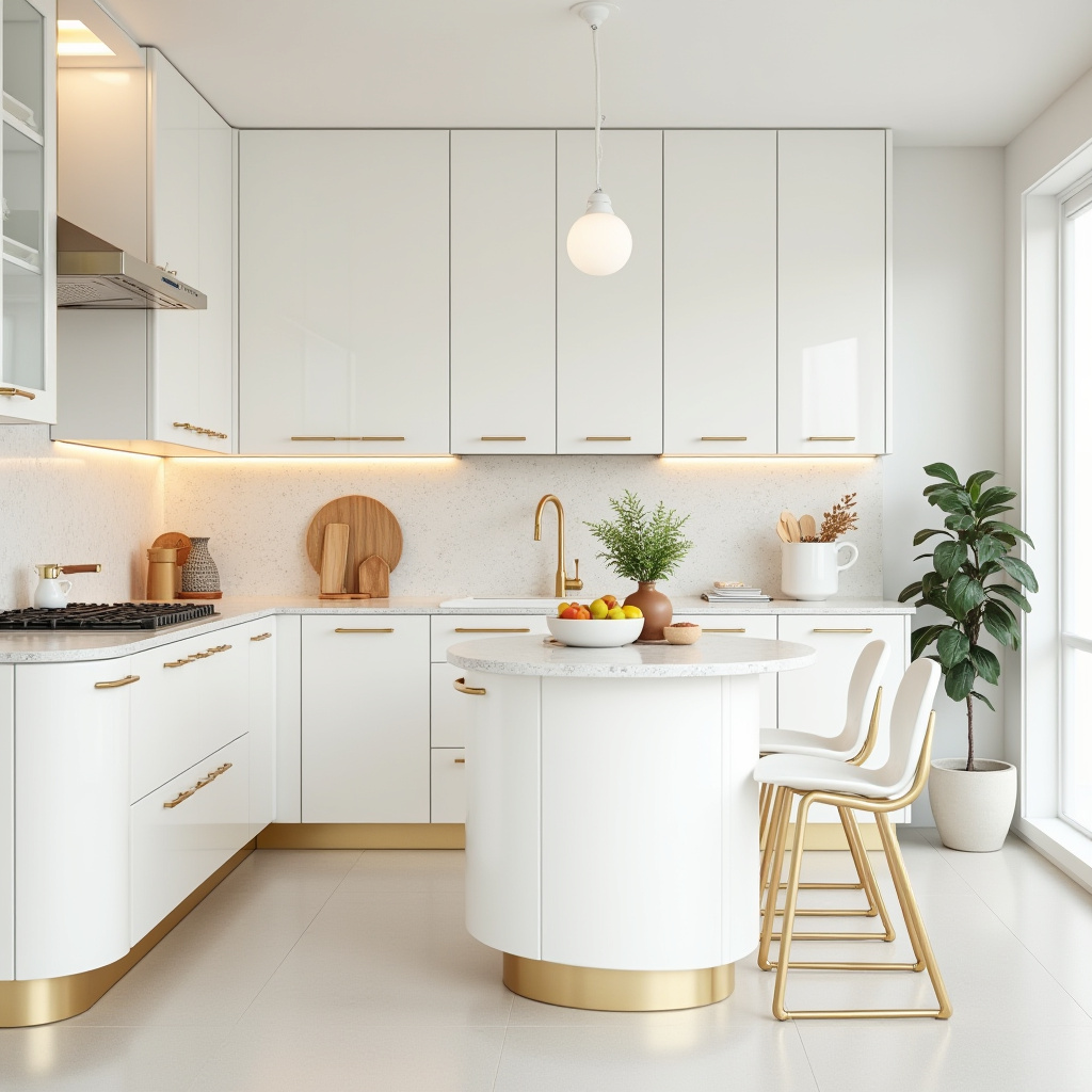 white and gold kitchen ideas 30