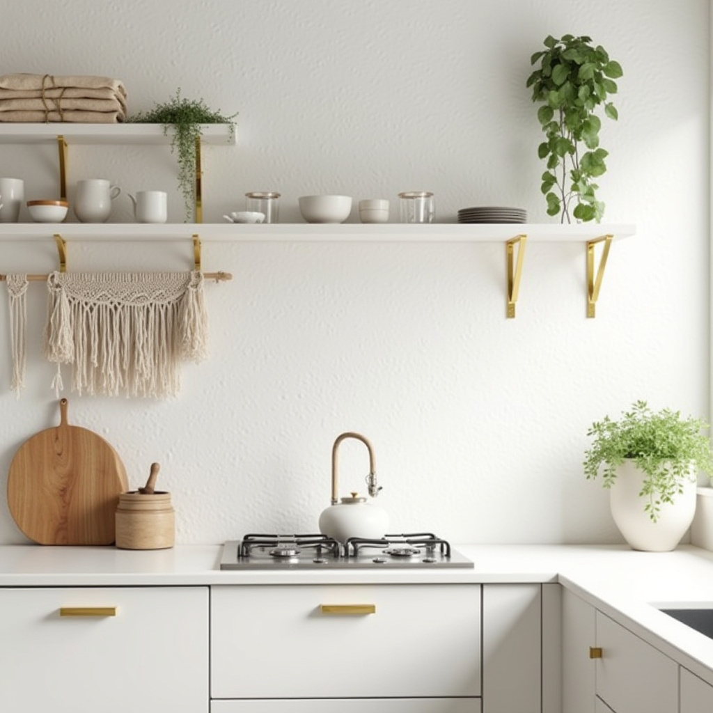 white and gold kitchen ideas 33