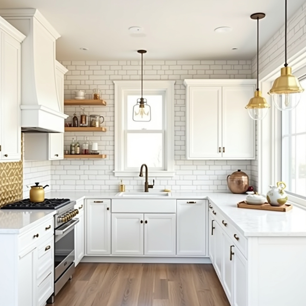white and gold kitchen ideas 35