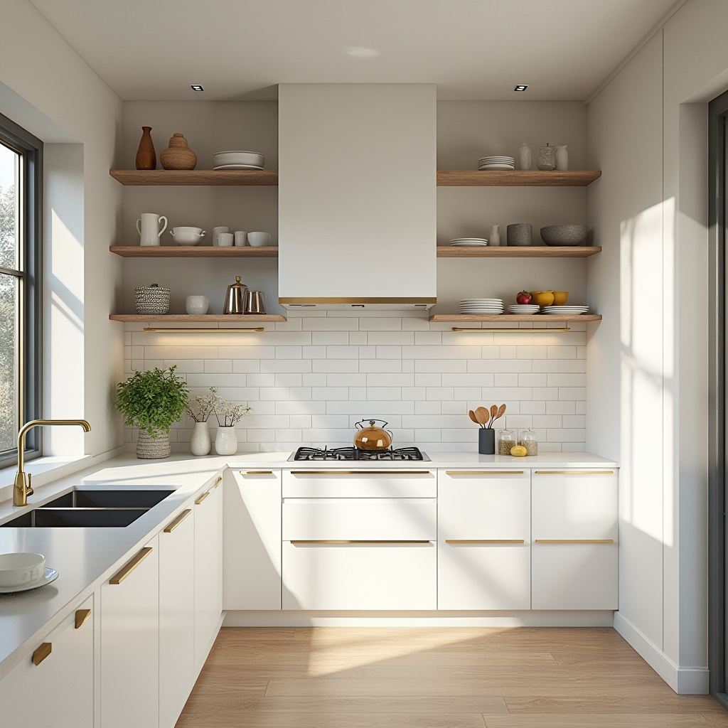 white and gold kitchen ideas 4