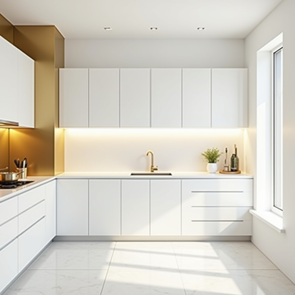 white and gold kitchen ideas 40