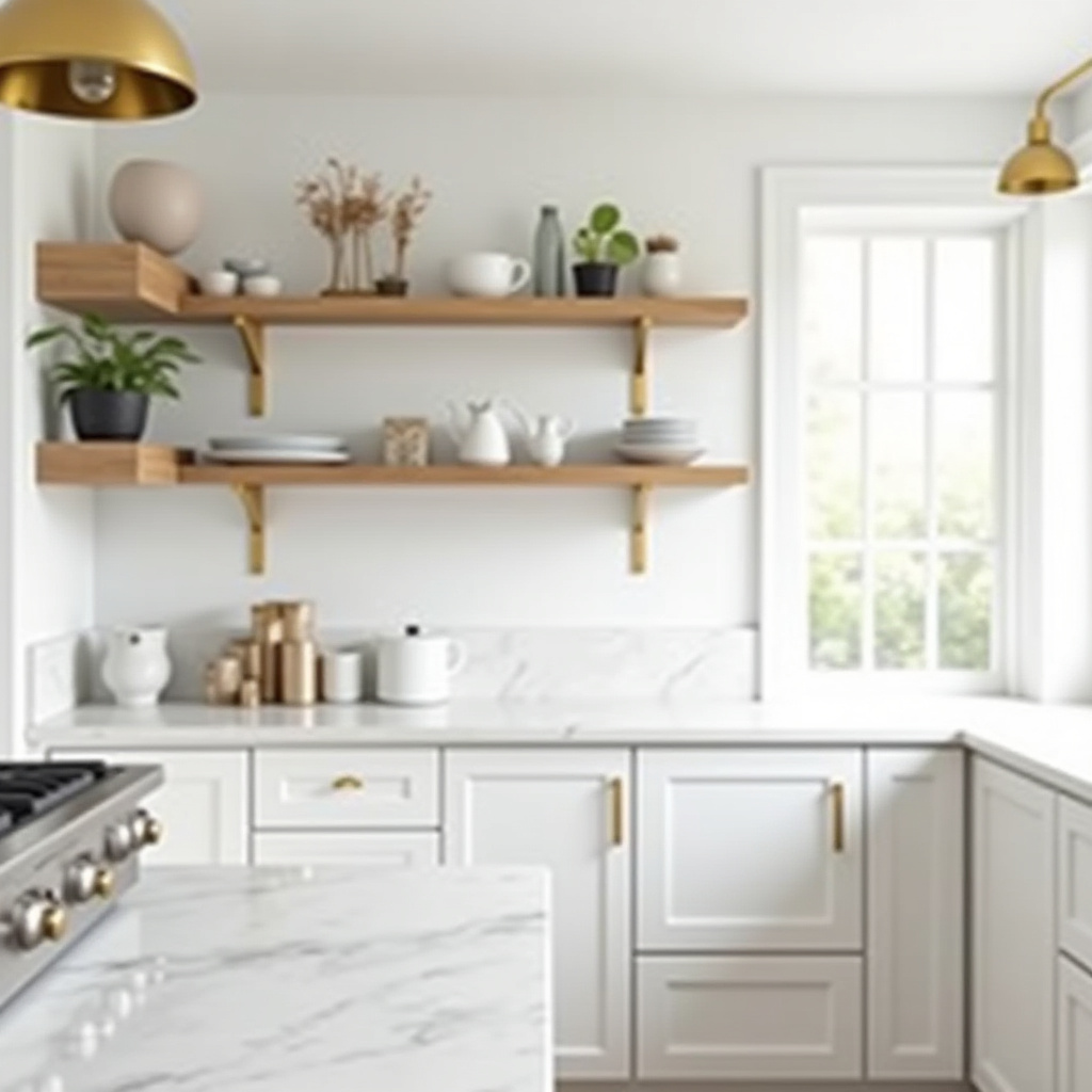white and gold kitchen ideas 6