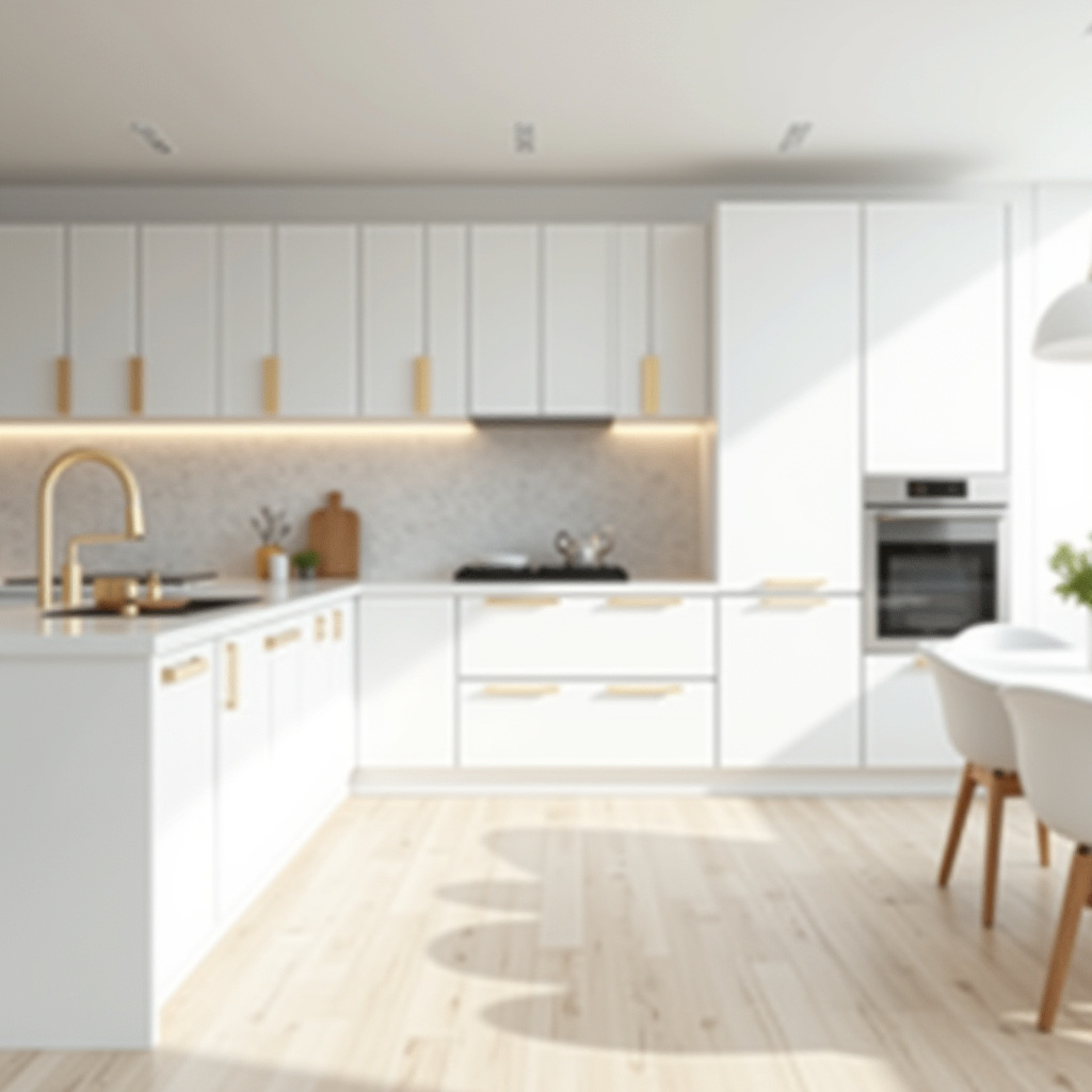 white and gold kitchen ideas 9