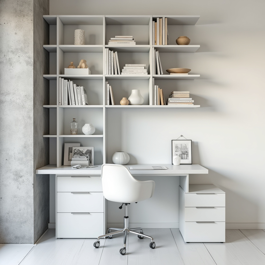 white bookshelf decor 13