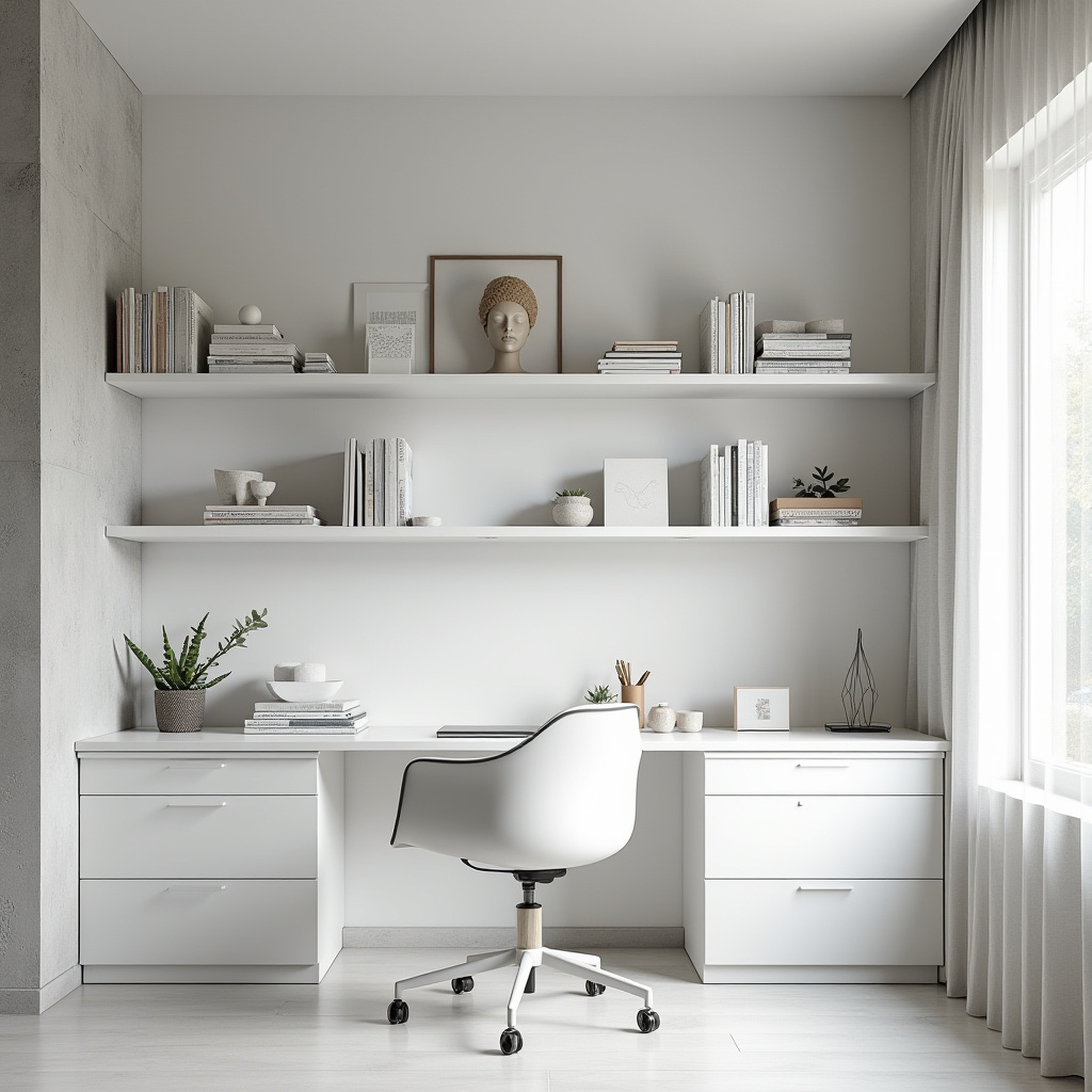 white bookshelf decor 14