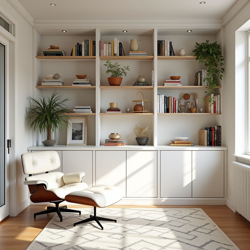 white bookshelf decor 15