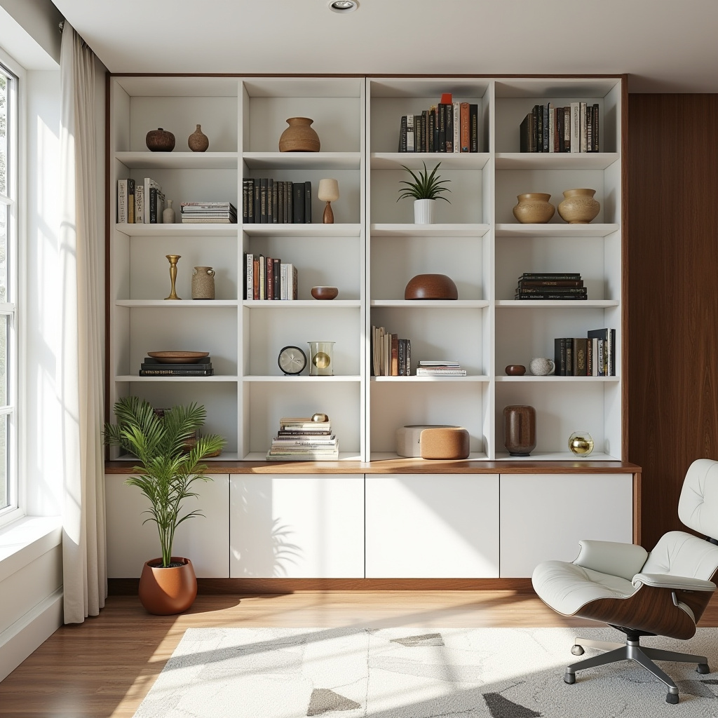 white bookshelf decor 16