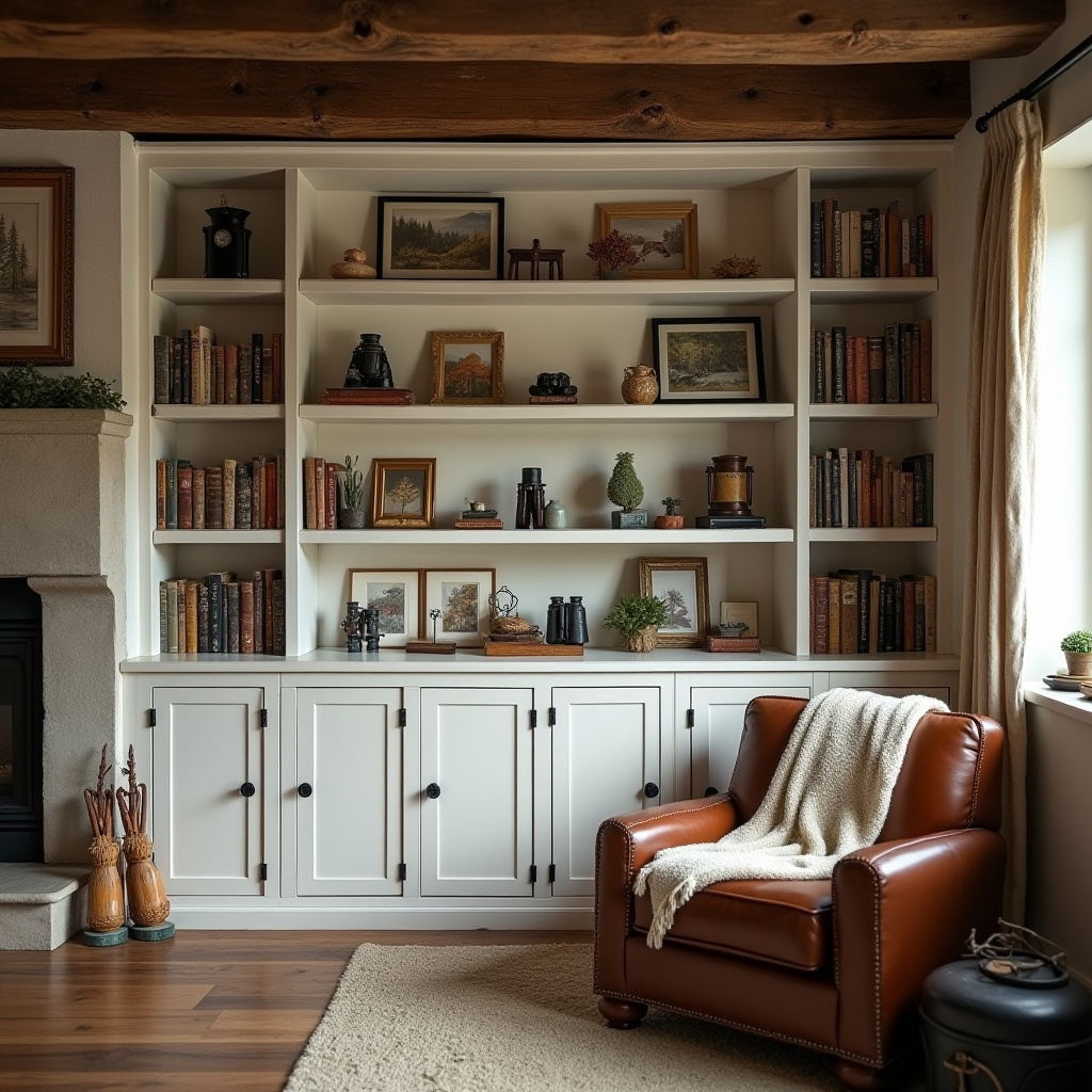 white bookshelf decor 26