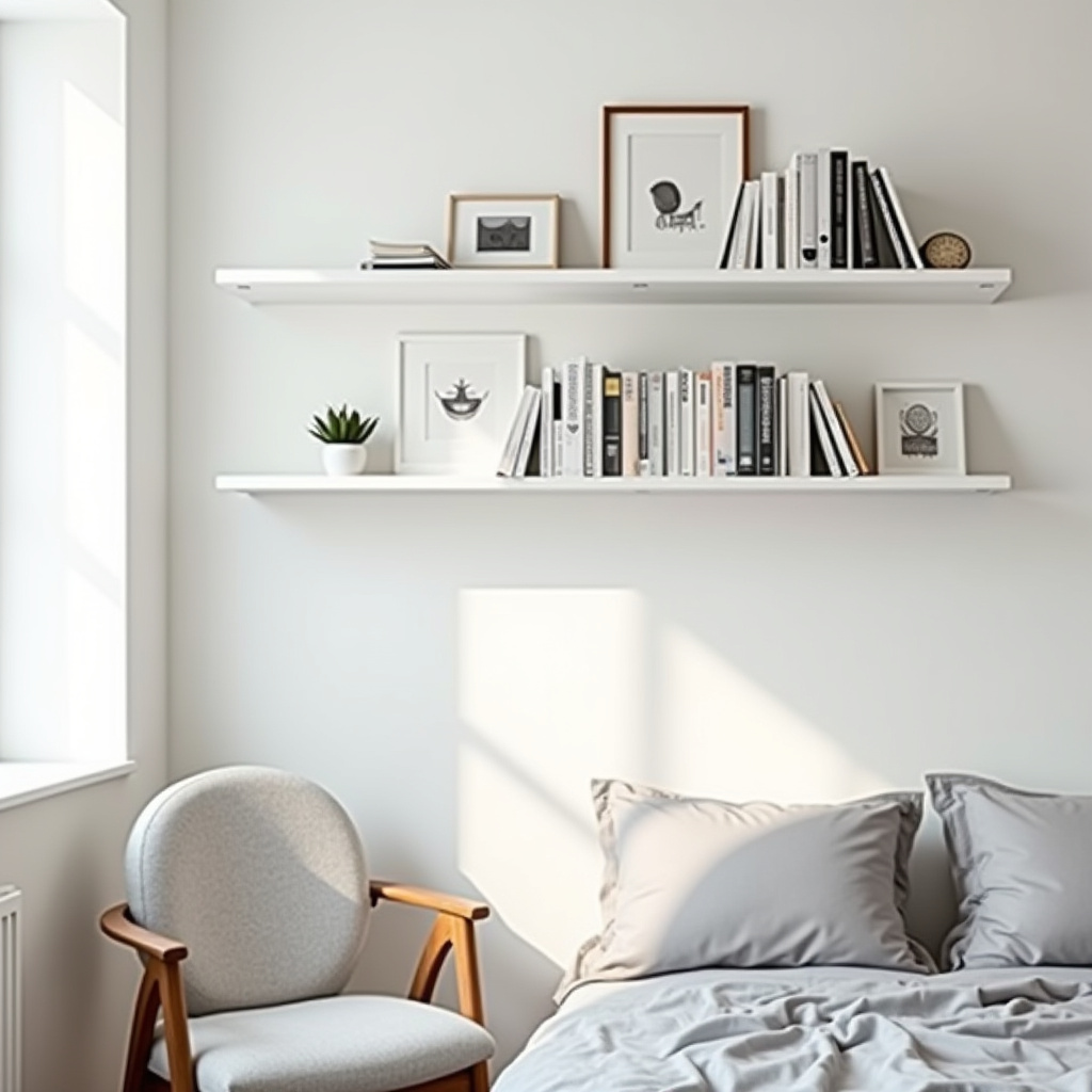 white bookshelf decor 27