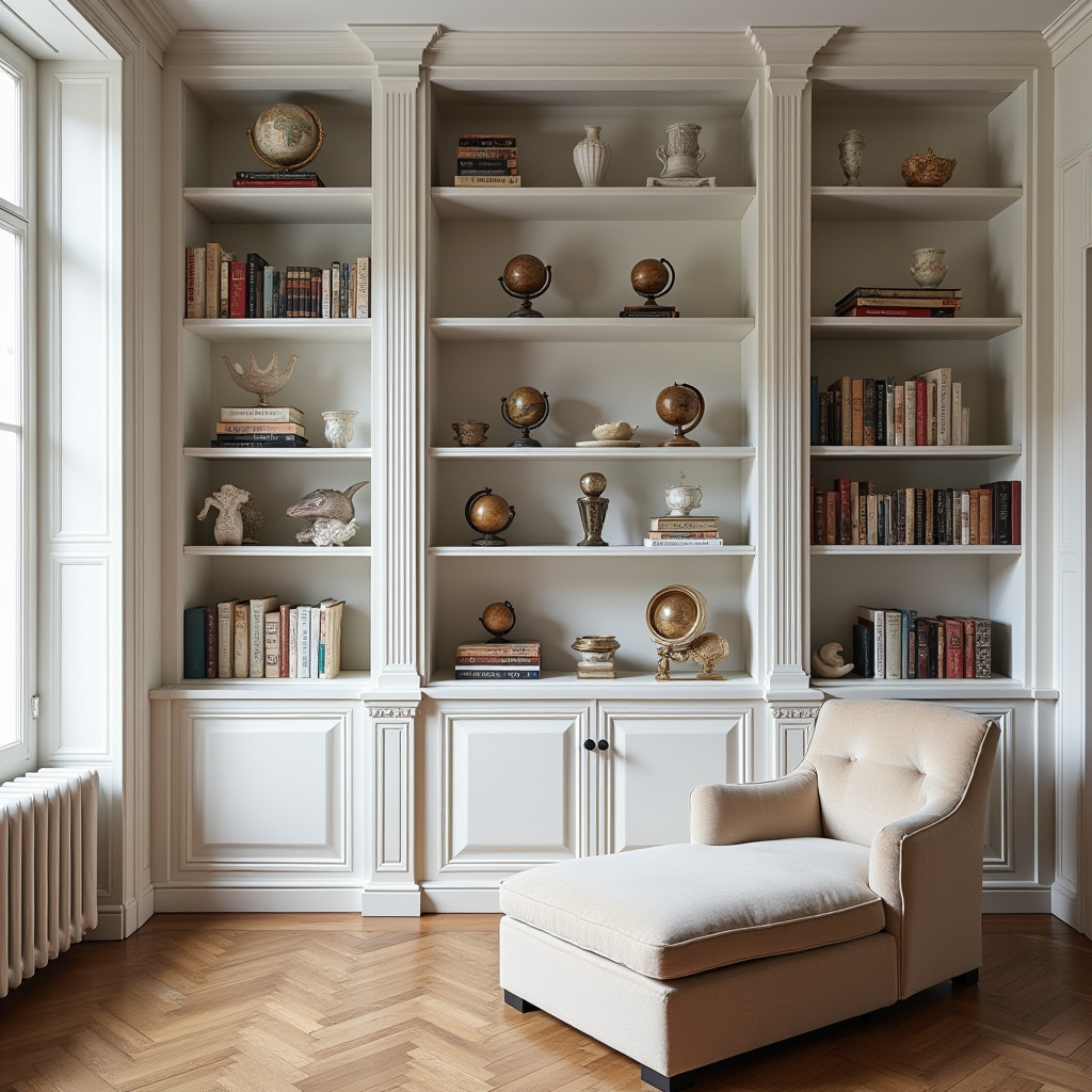 white bookshelf decor 31
