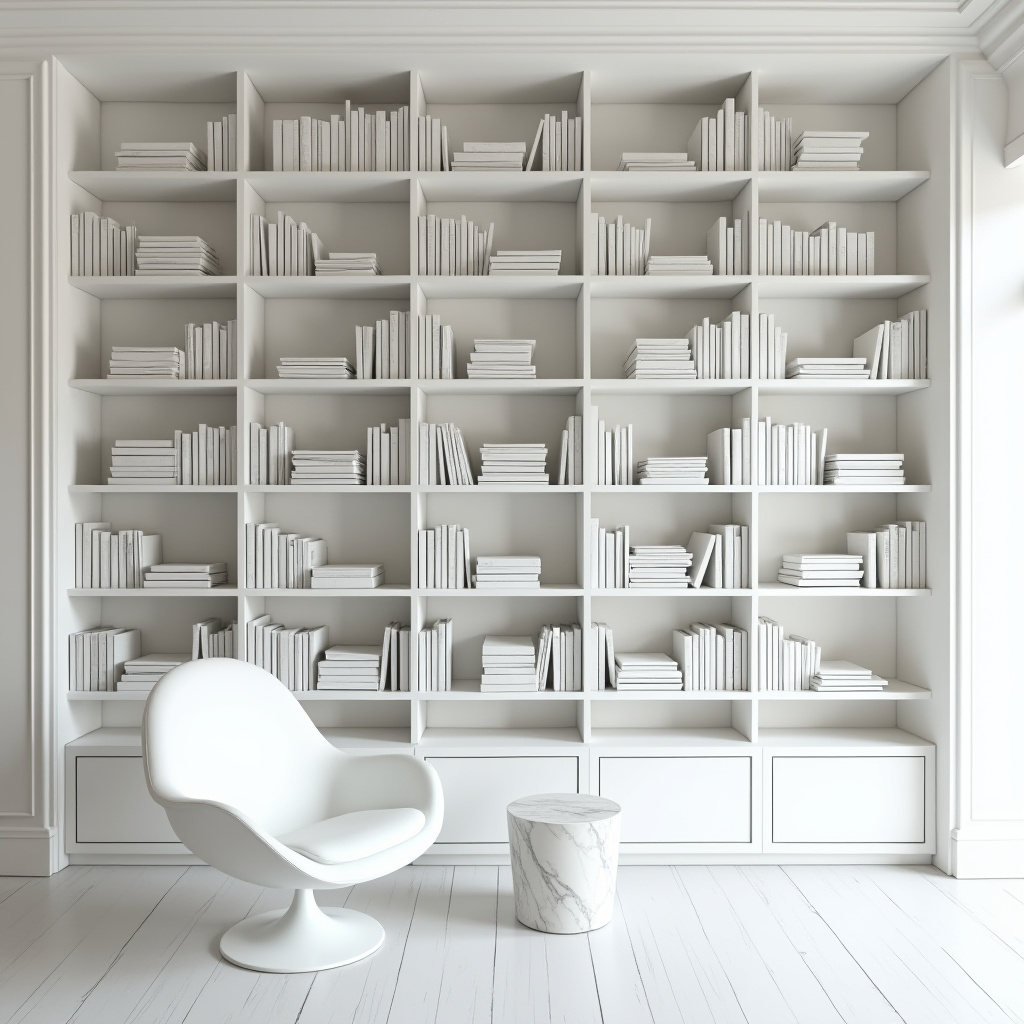 white bookshelf decor 35