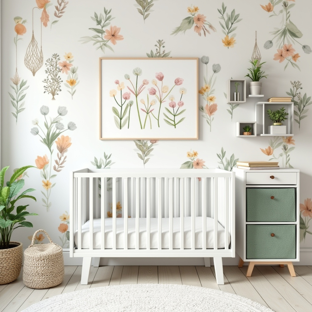wildflower nursery decor 37