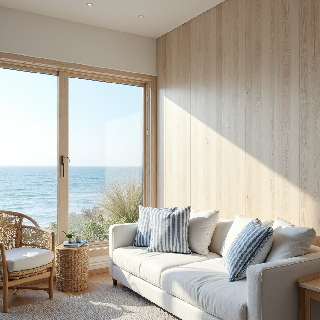 wood panel accent wall living room 12
