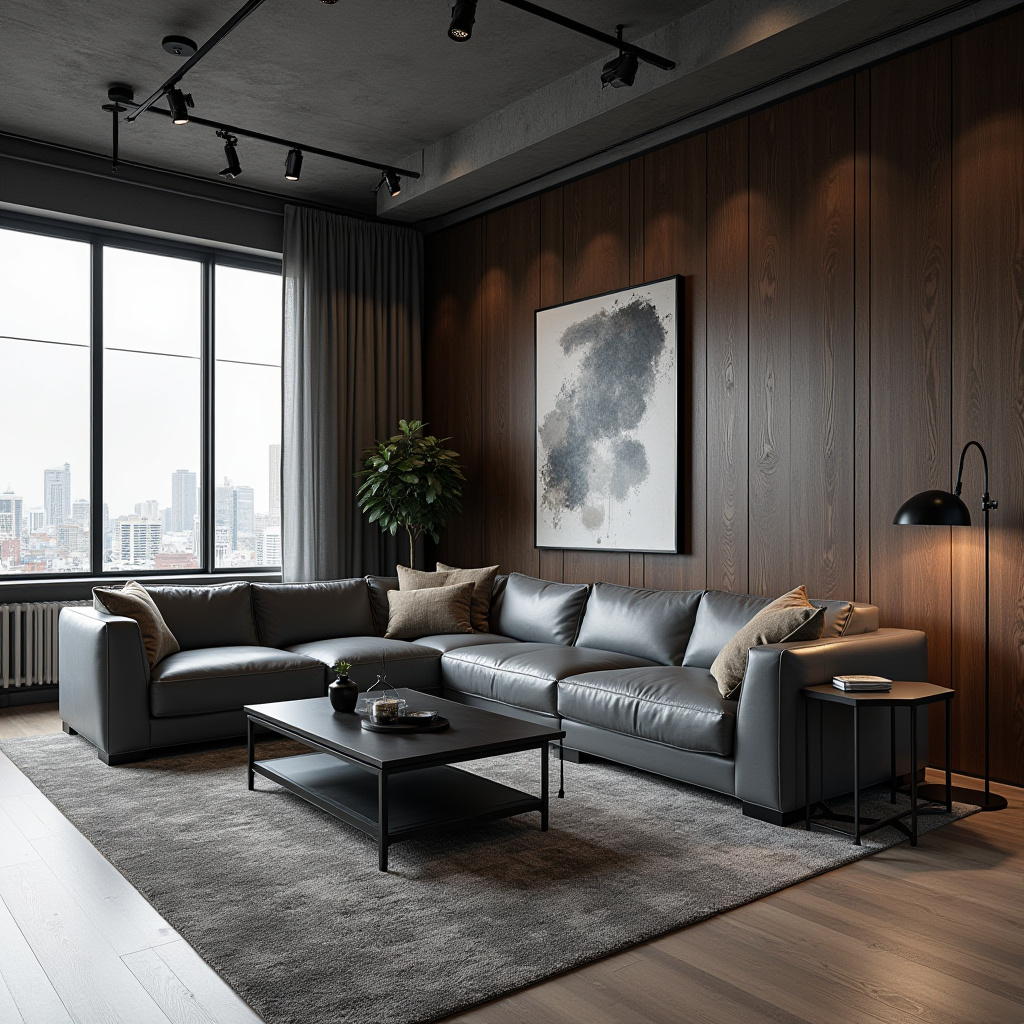 wood panel accent wall living room 13