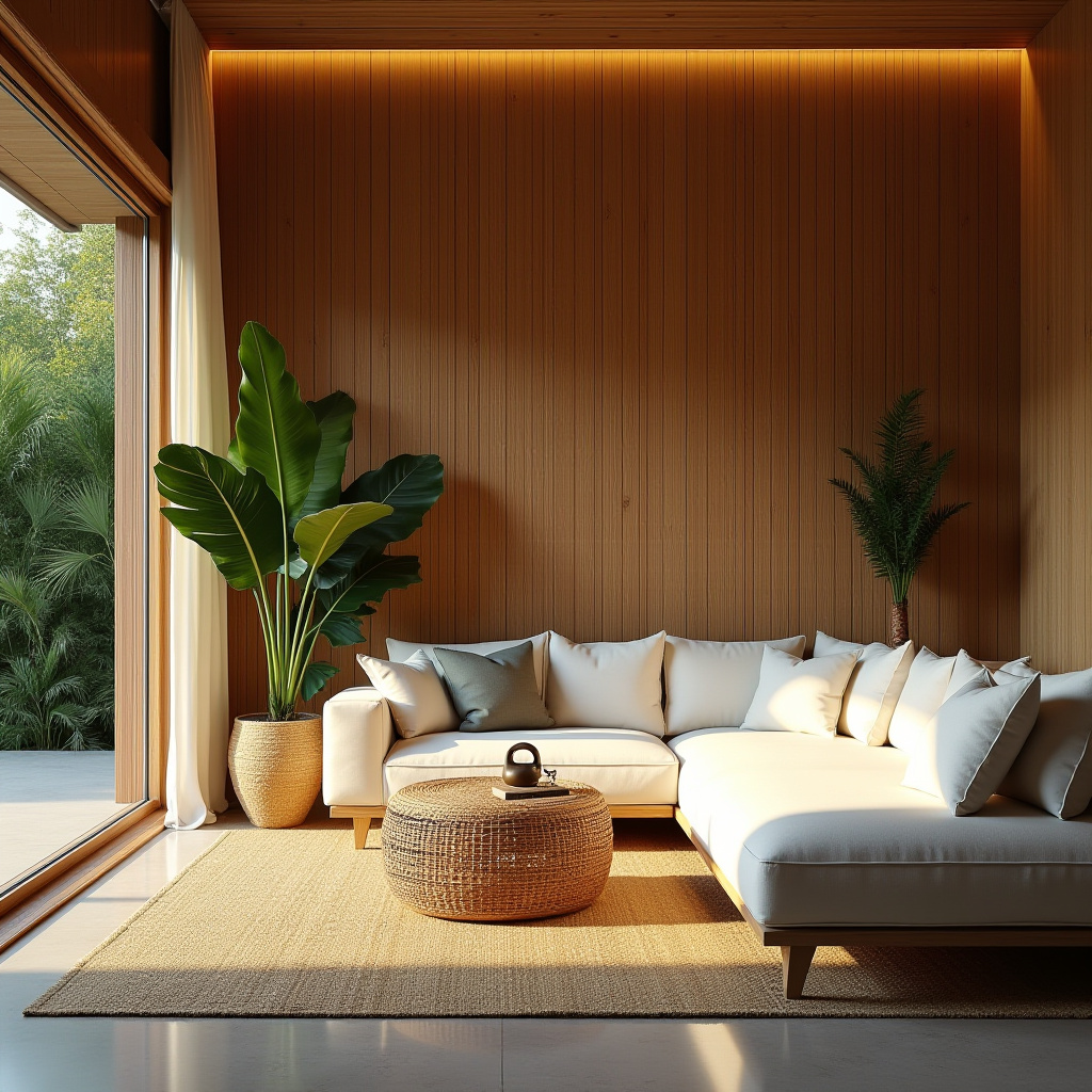 wood panel accent wall living room 28