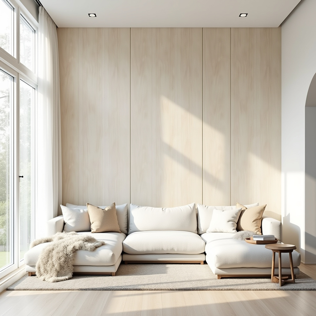wood panel accent wall living room 32