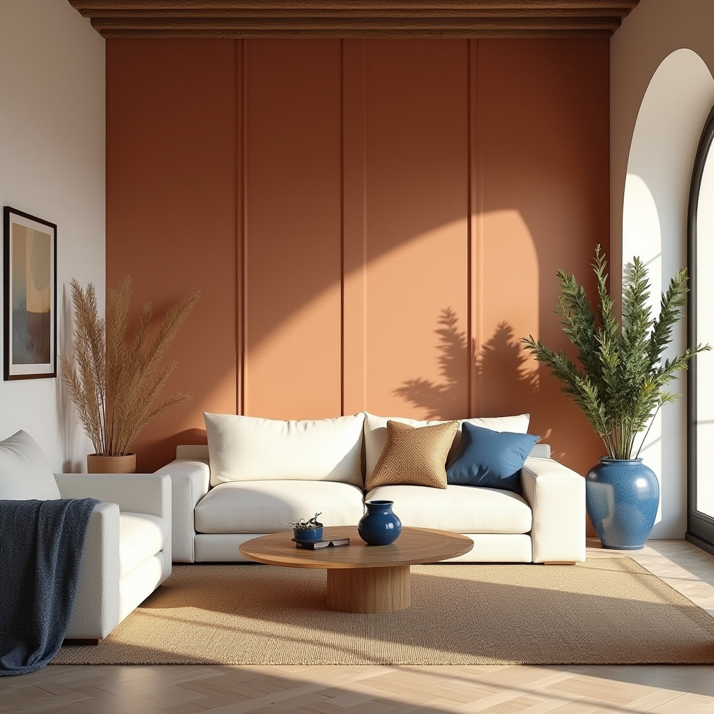 wood panel accent wall living room 36