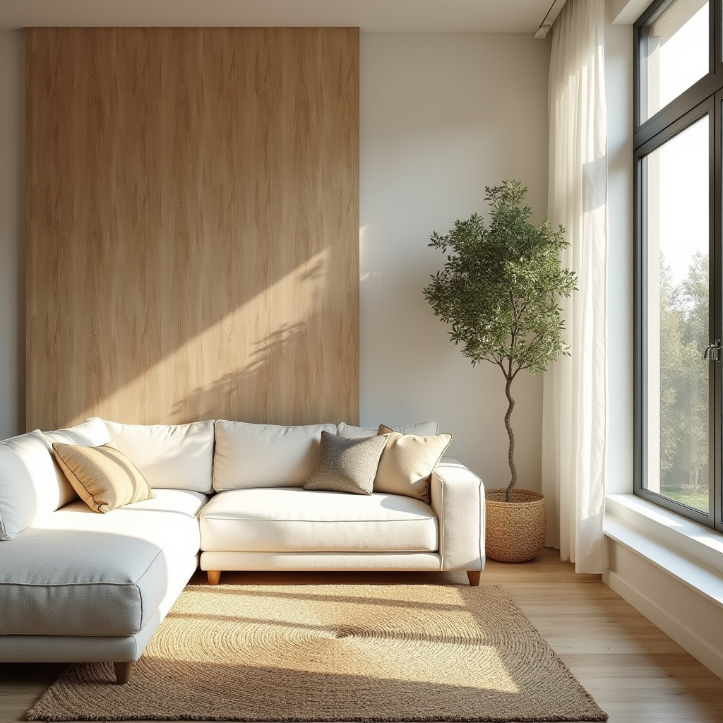 wood panel accent wall living room 38