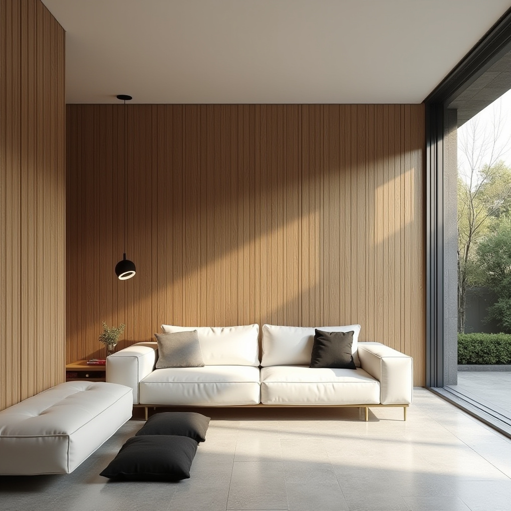 wood panel accent wall living room 39