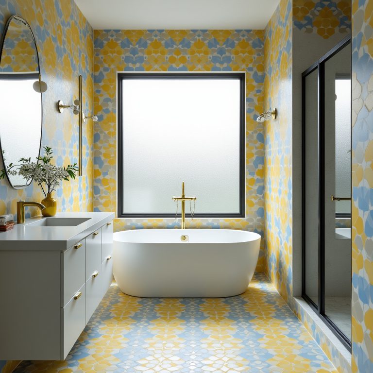 yellow and blue bathroom 1