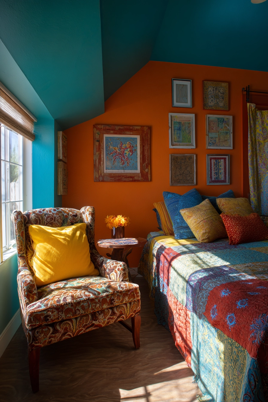Colorful Eclectic Bedroom 11