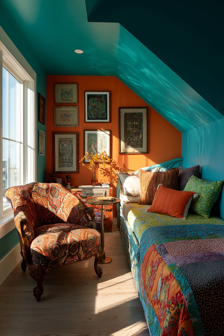 Colorful Eclectic Bedroom 12