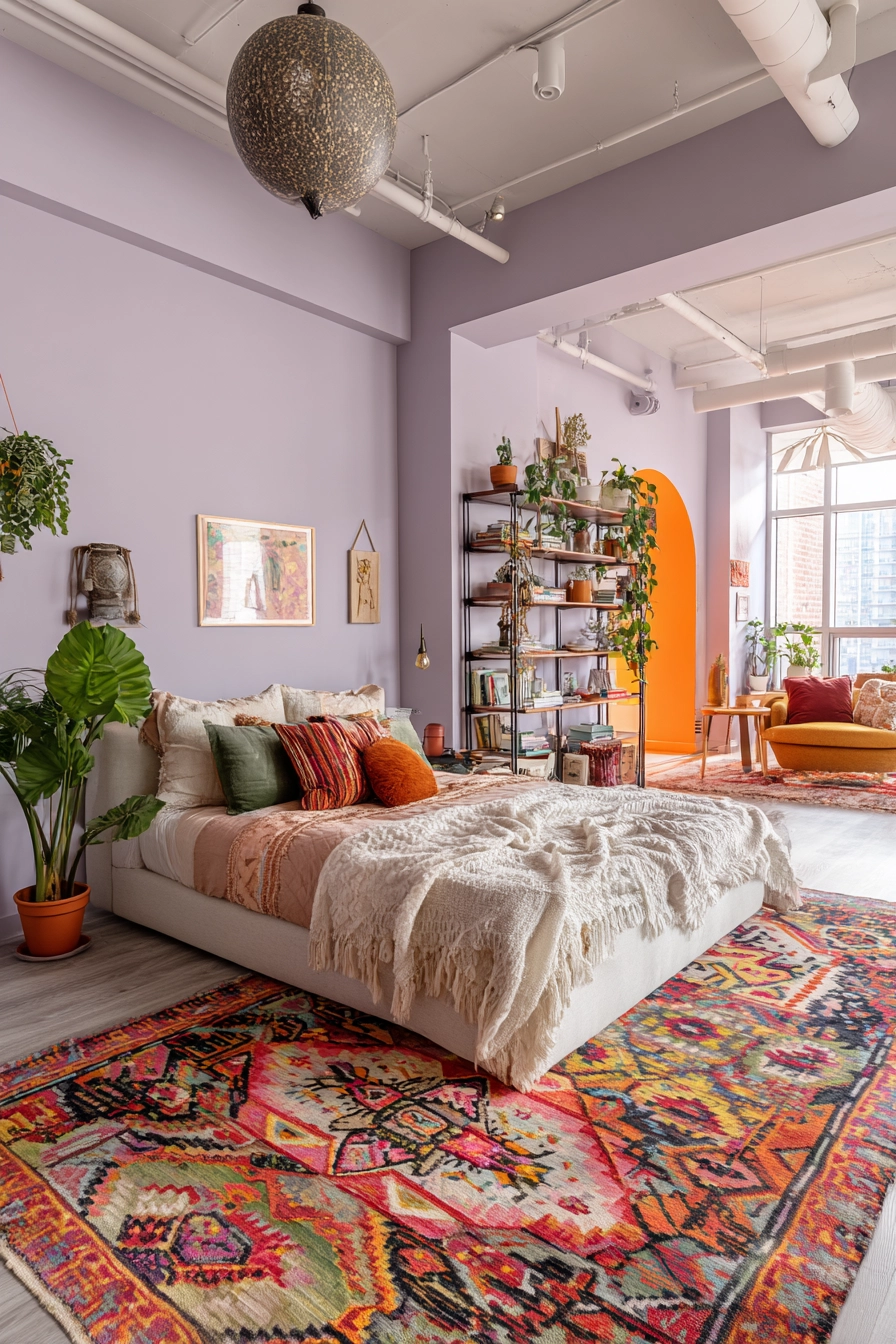 Colorful Eclectic Bedroom 13