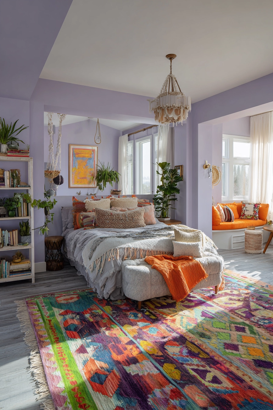 Colorful Eclectic Bedroom 14