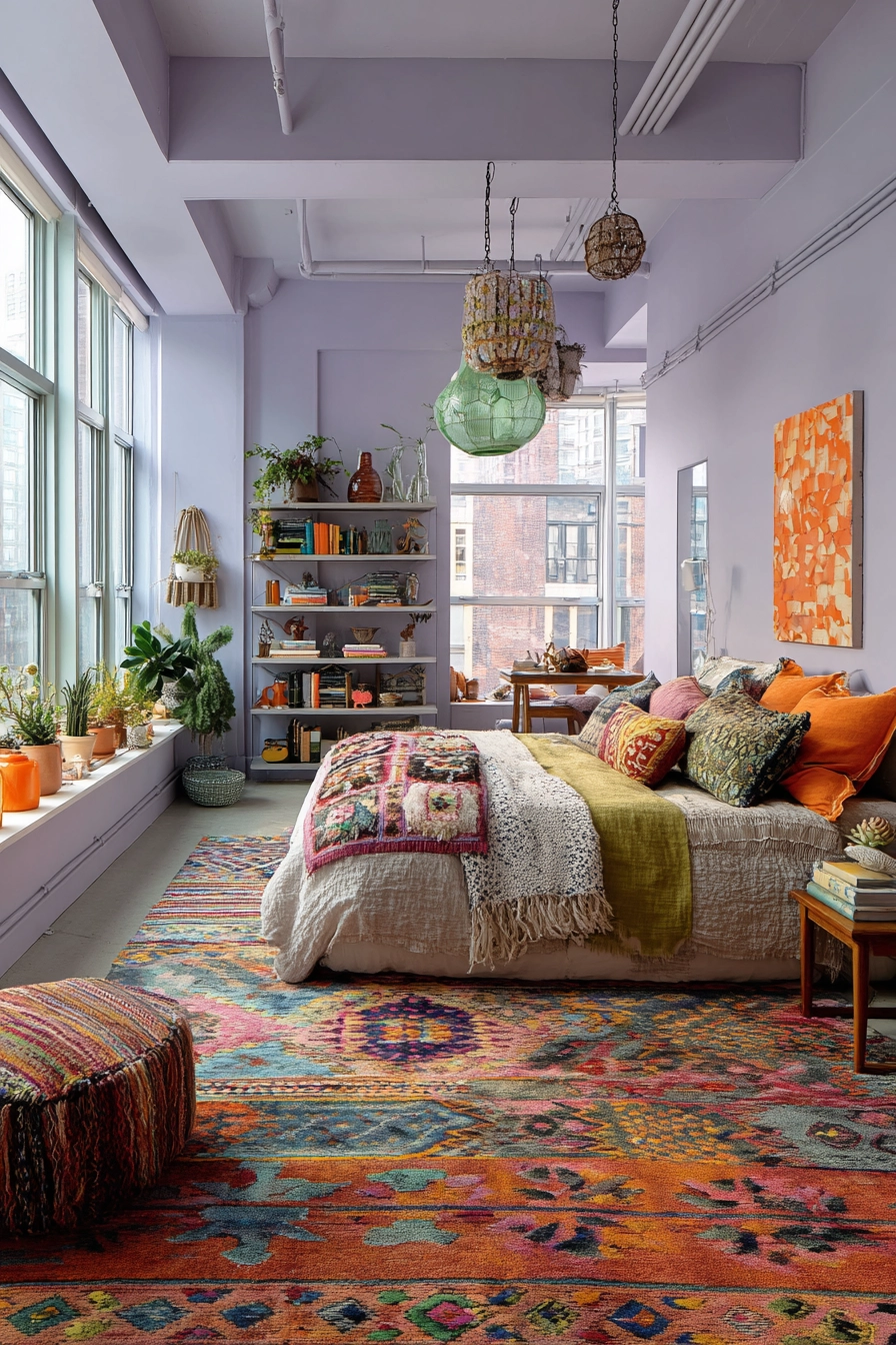 Colorful Eclectic Bedroom 15