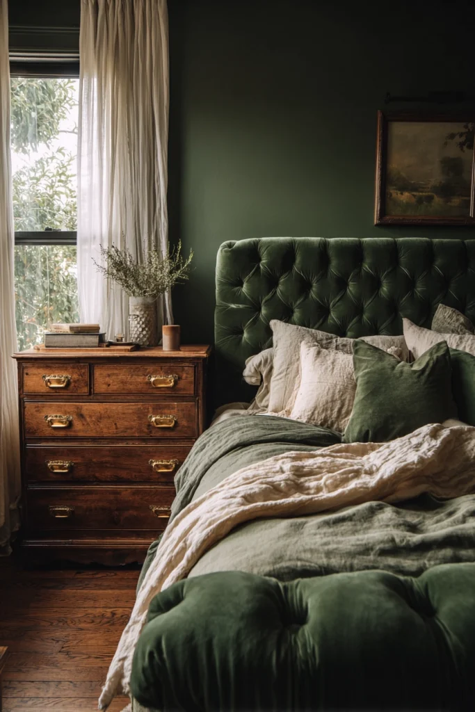 Dark Green Bedroom 1