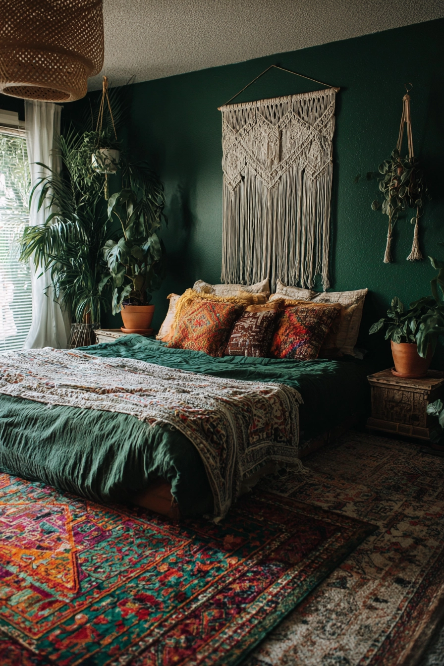 Dark Green Bedroom 12